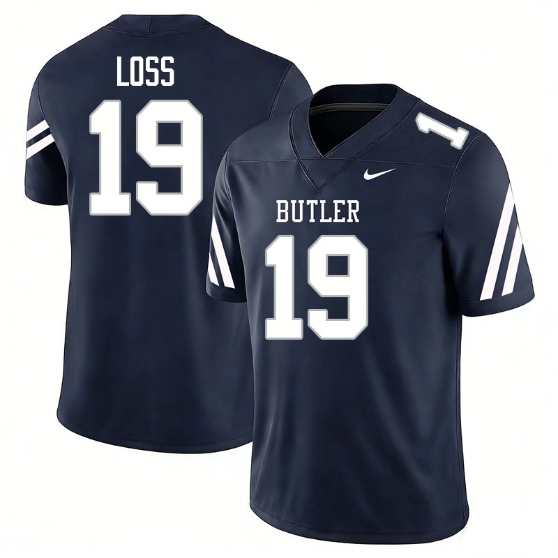Butler Bulldogs #19 Ethan Loss College Football Jerseys,Uniforms-Navy